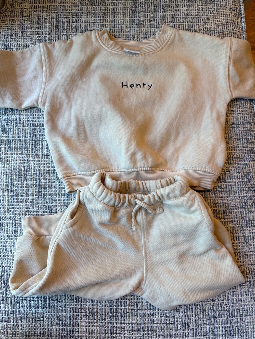 Zara monogrammed sweatshirt/sweatpants 18 month